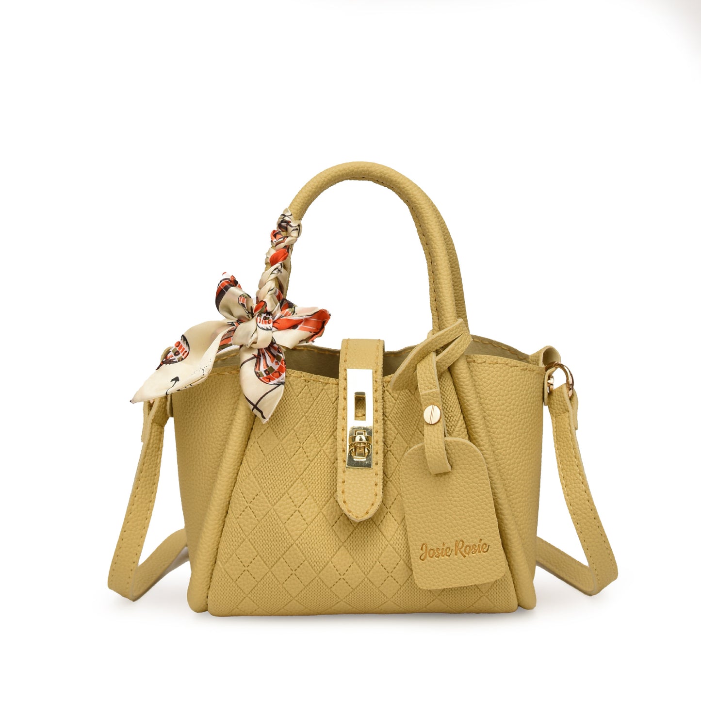 Women's Fashionable Silk Scarf Commuter Handmade Crossbody Bags