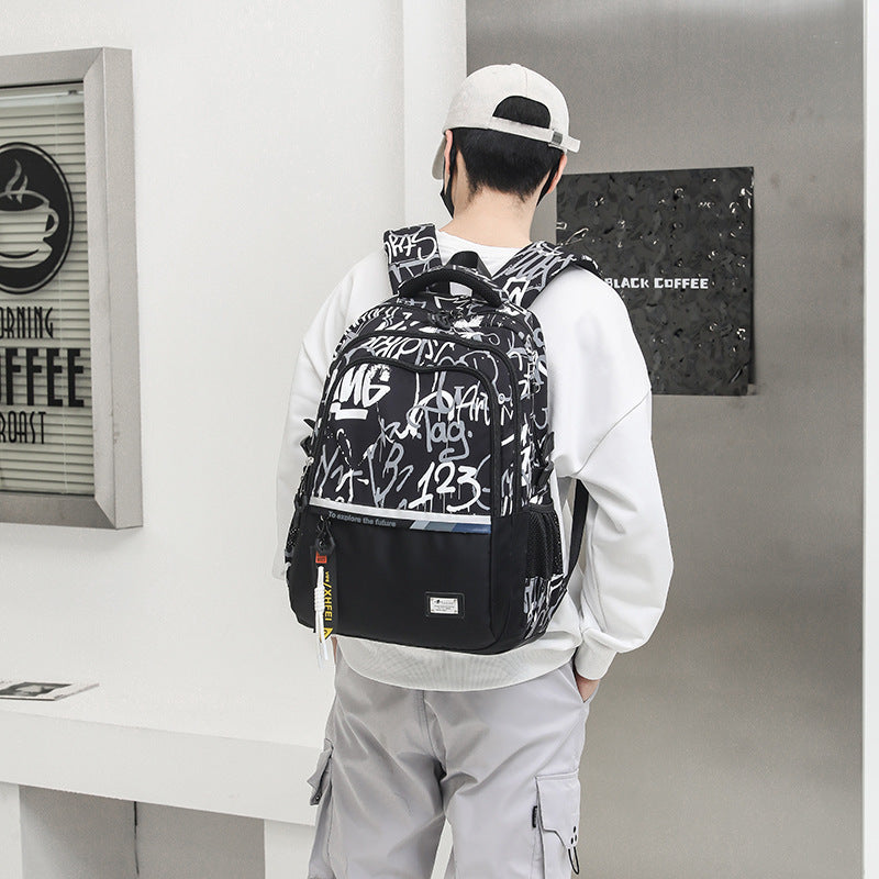 Men's College Boys Large Capacity Niche Leisure Backpacks