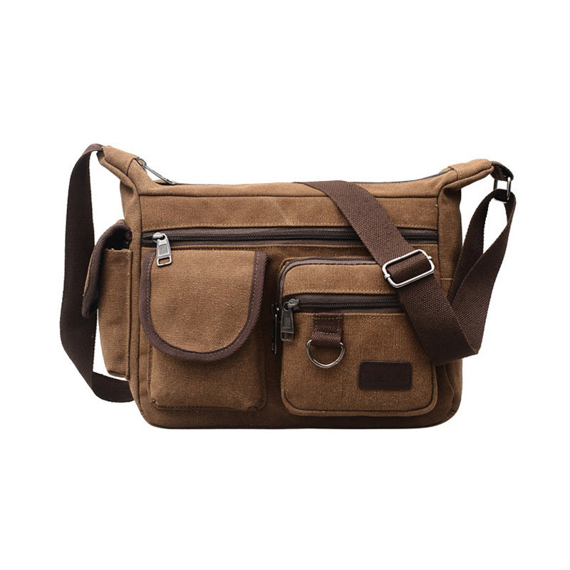 Men's Creative High Sense Retro Canvas Men's Shoulder Bags