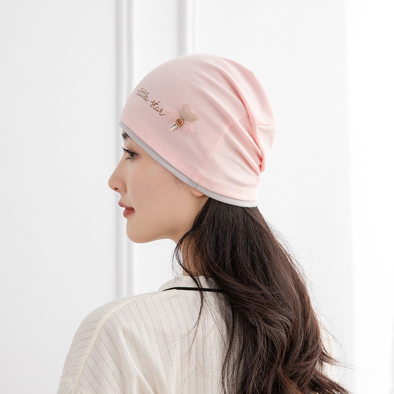 Confinement Cap Printed Hat Headscarf Cotton Bags