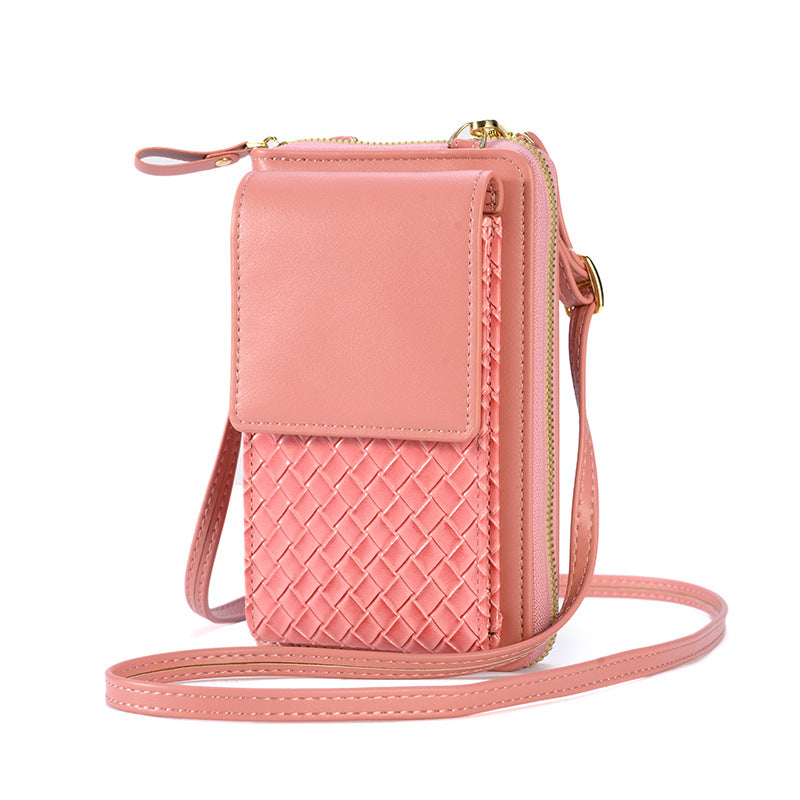 Women's Color Woven Pattern Versatile Large Capacity Crossbody Bags