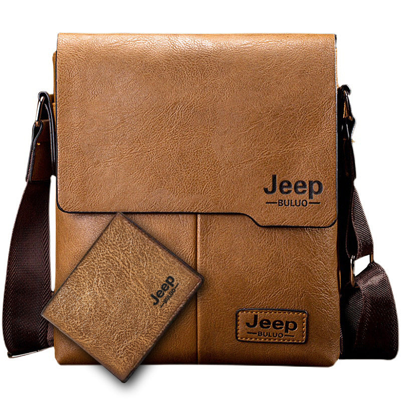 Men's Fashion Stylish Leather Soft Vertical Men's Shoulder Bags