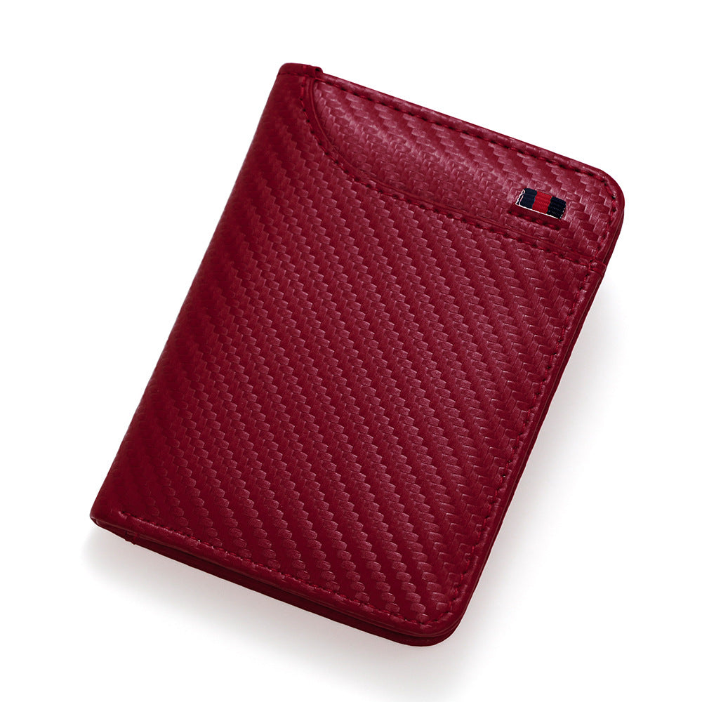 Men's Short Korean Retro Trifold Multiple Slots Card Holder