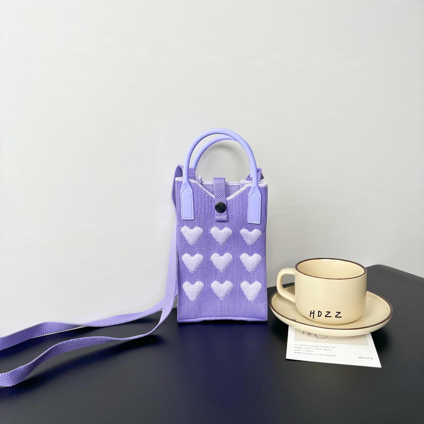 Dopamine High Sense Minority Knitted Korean Phone Bags