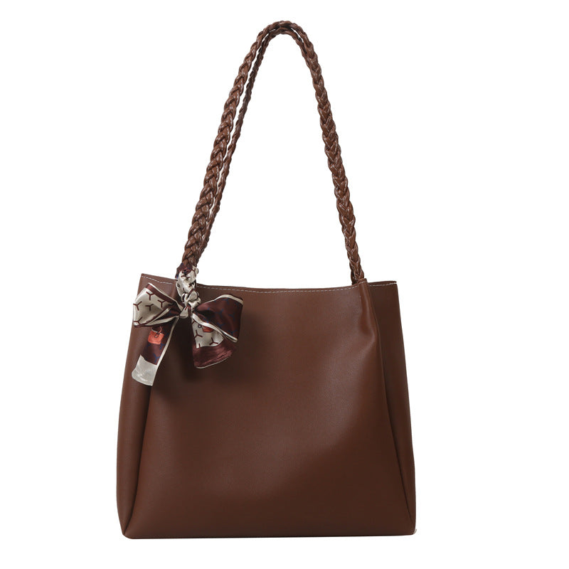 Women's Fashion Big High-grade Woven Strap Large Shoulder Bags