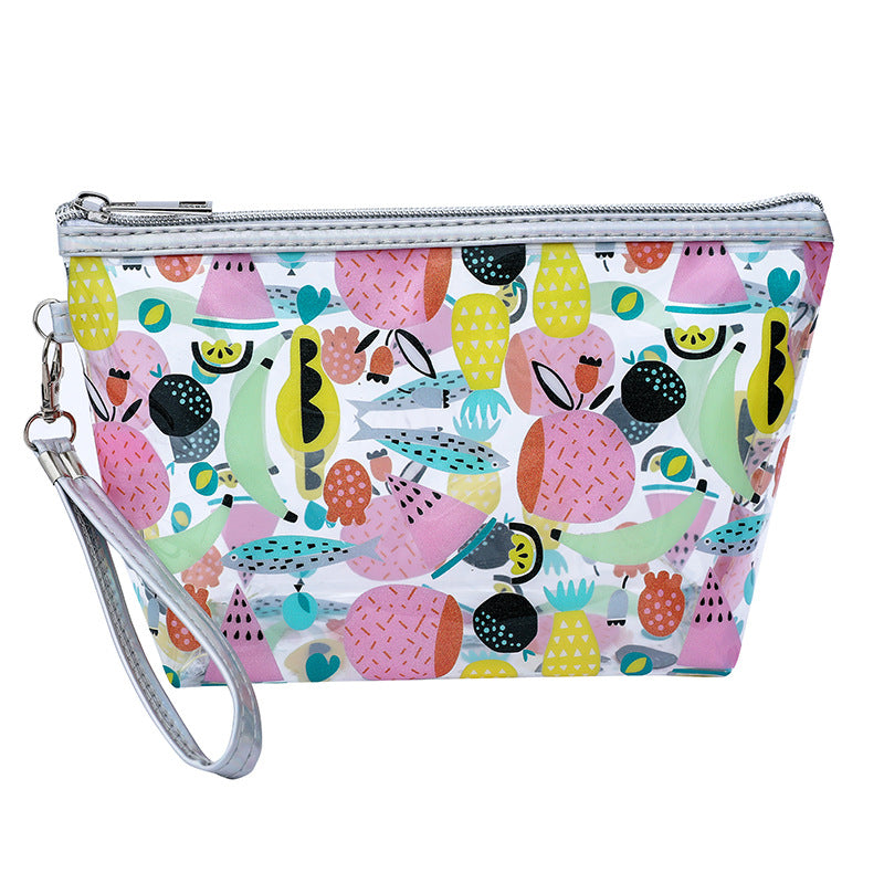 Stylish Copyright Figure Fruit Buggy Transparent Cosmetic Bags