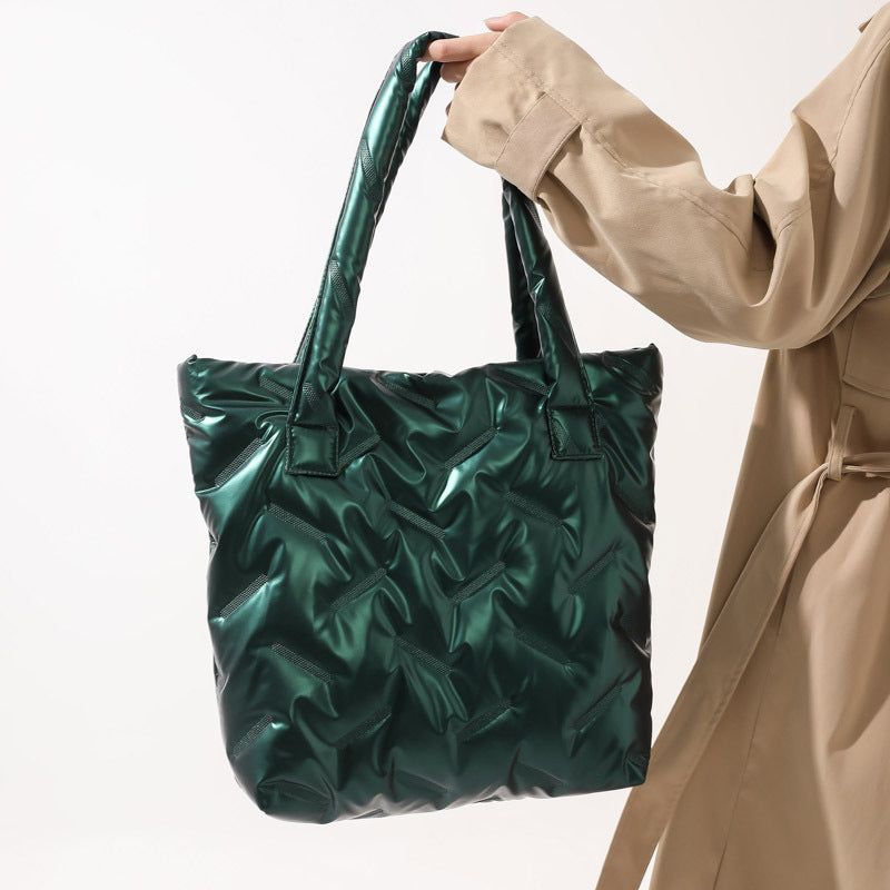 Women's Large Capacity Korean Style Solid Color Tote Bags