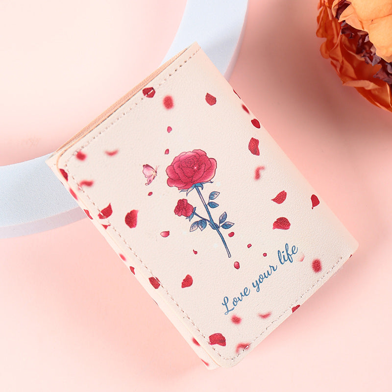 Cute Creative Three-fold Large Capacity Multiple Ladies Wallets