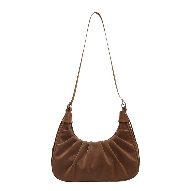 Women's Korean Style Niche Cloud Autumn Pleated Versatile Shoulder Bags