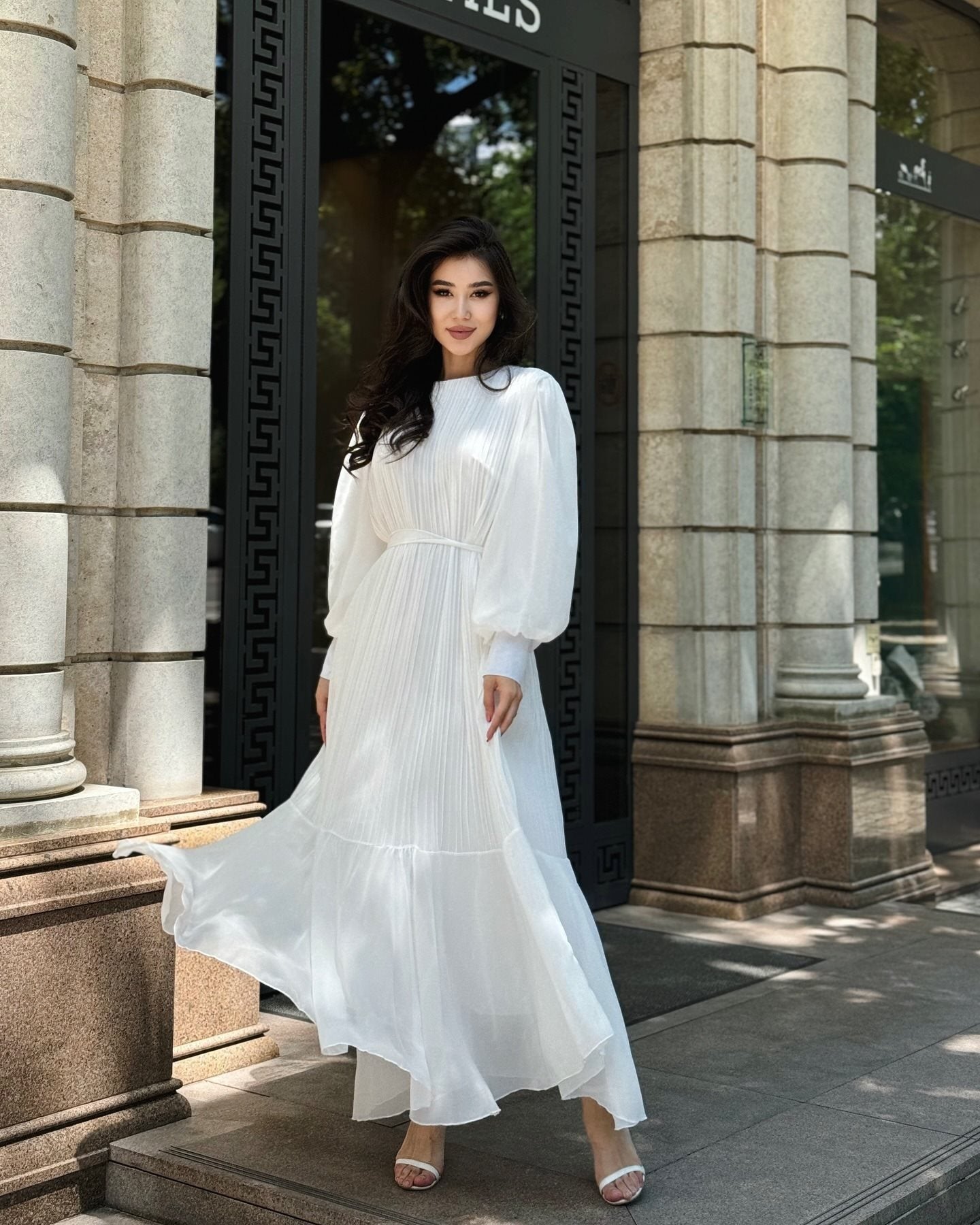 French Style Temperament Pleated Big Swing Dresses