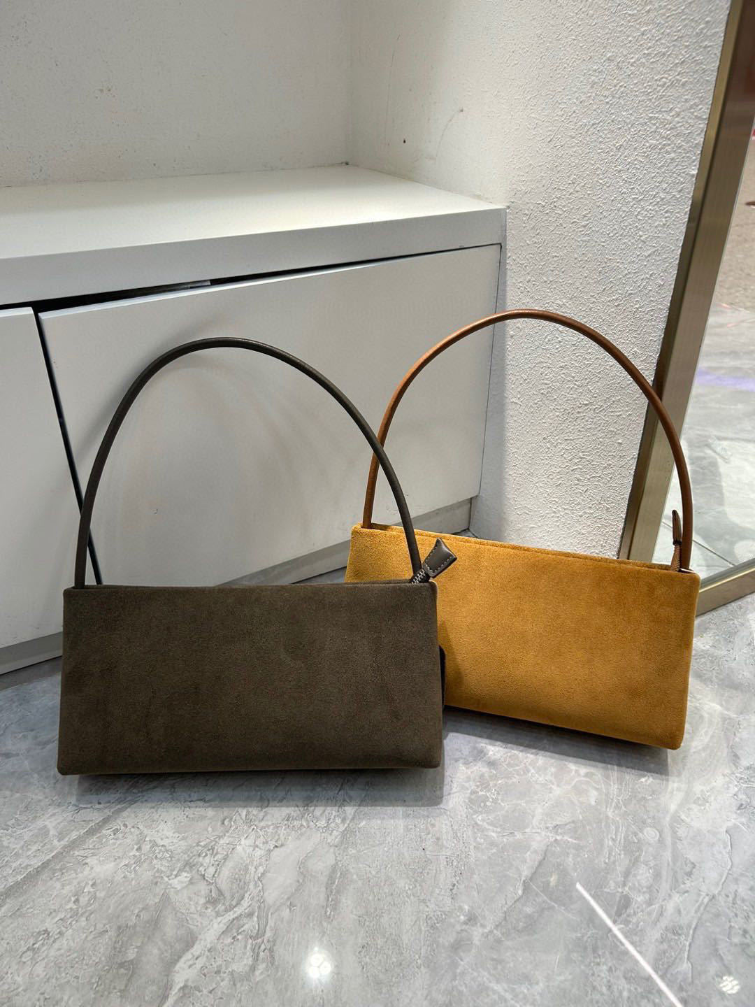 Women's Matte Suede Genuine Leather Underarm High-grade Armpit Bags