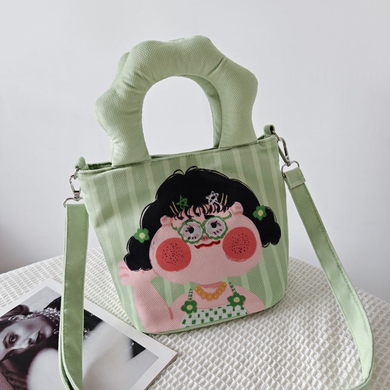 Women's Summer Cartoon Funny Striped Plaid Bags