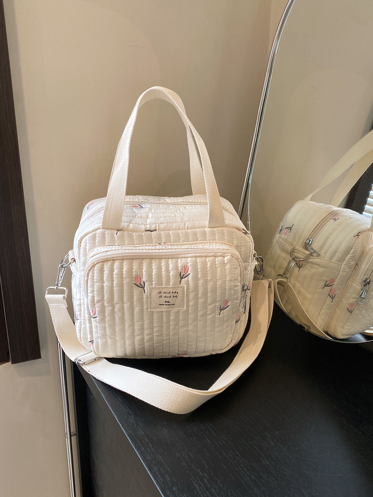 Korean Mummy Polyester Bear Embroidery Diaper Bags