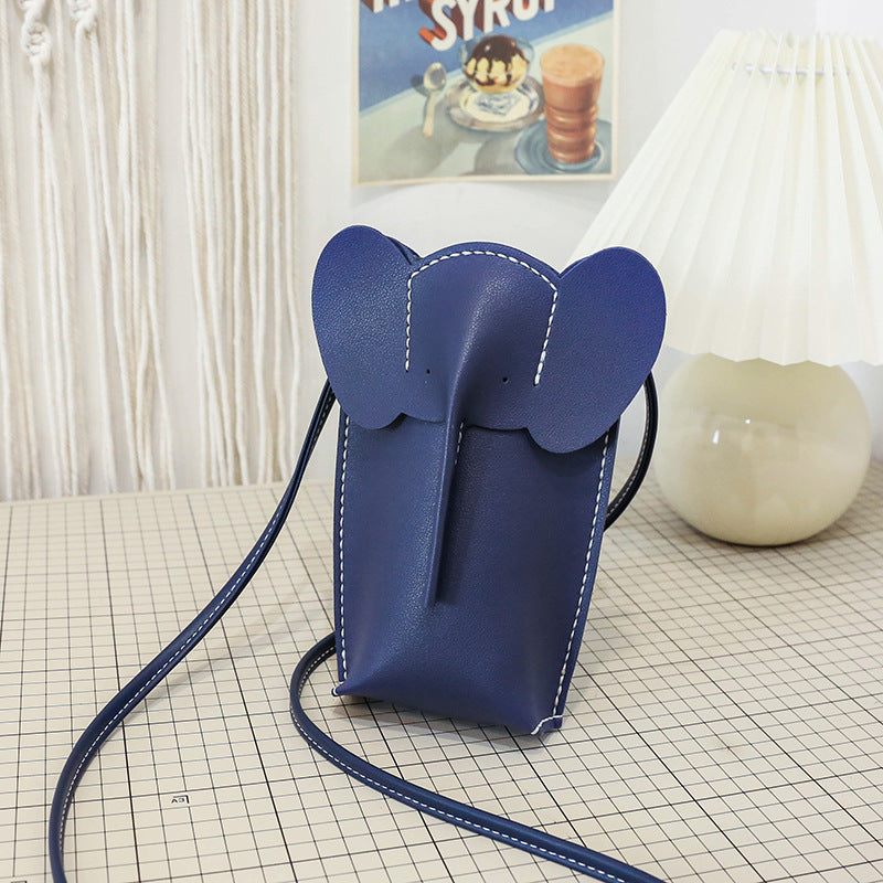 Women's Mini Elephant Gift Self-made Hand-woven Material Shoulder Bags