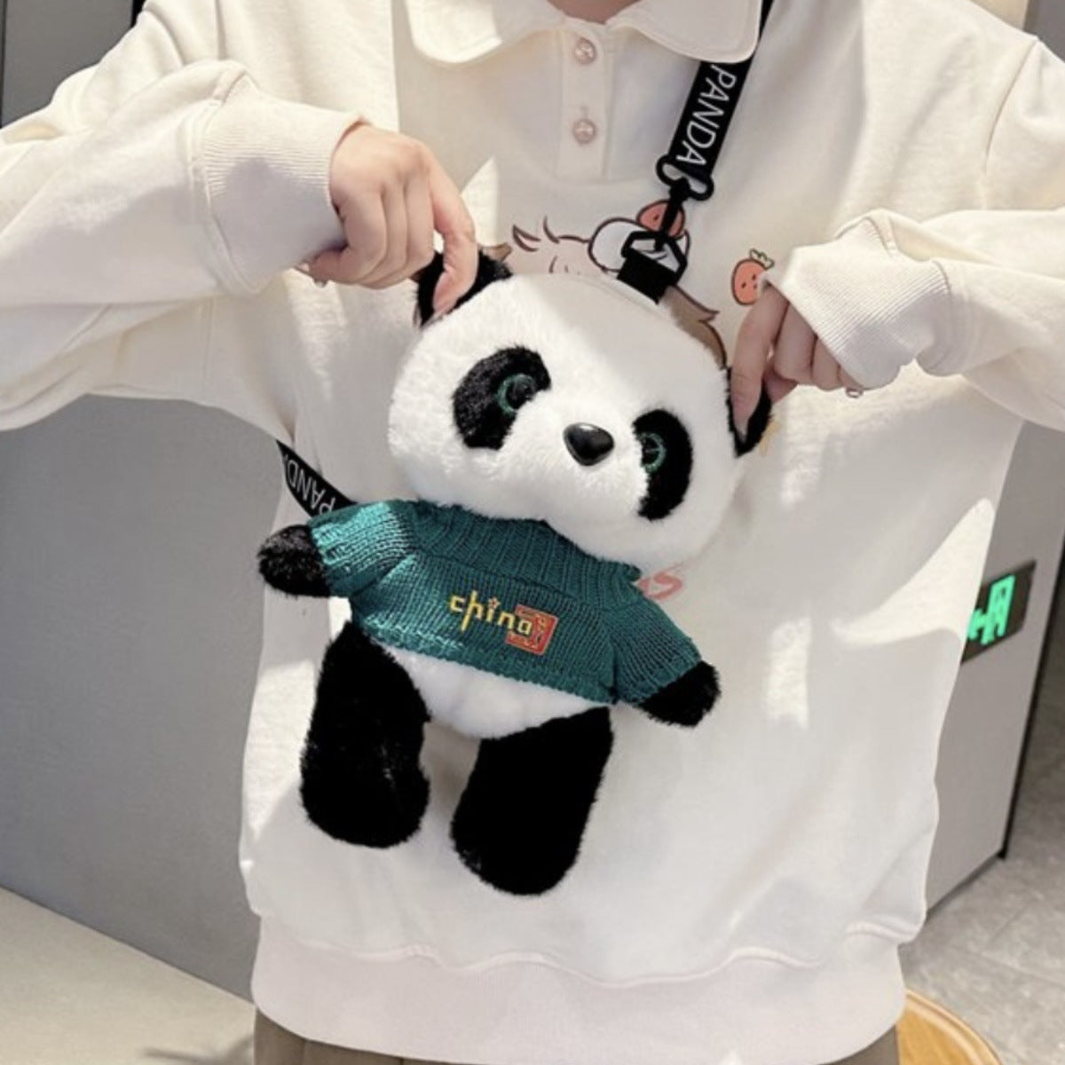 Panda Cartoon Soft Plush Campus Lolita Shoulder Bags