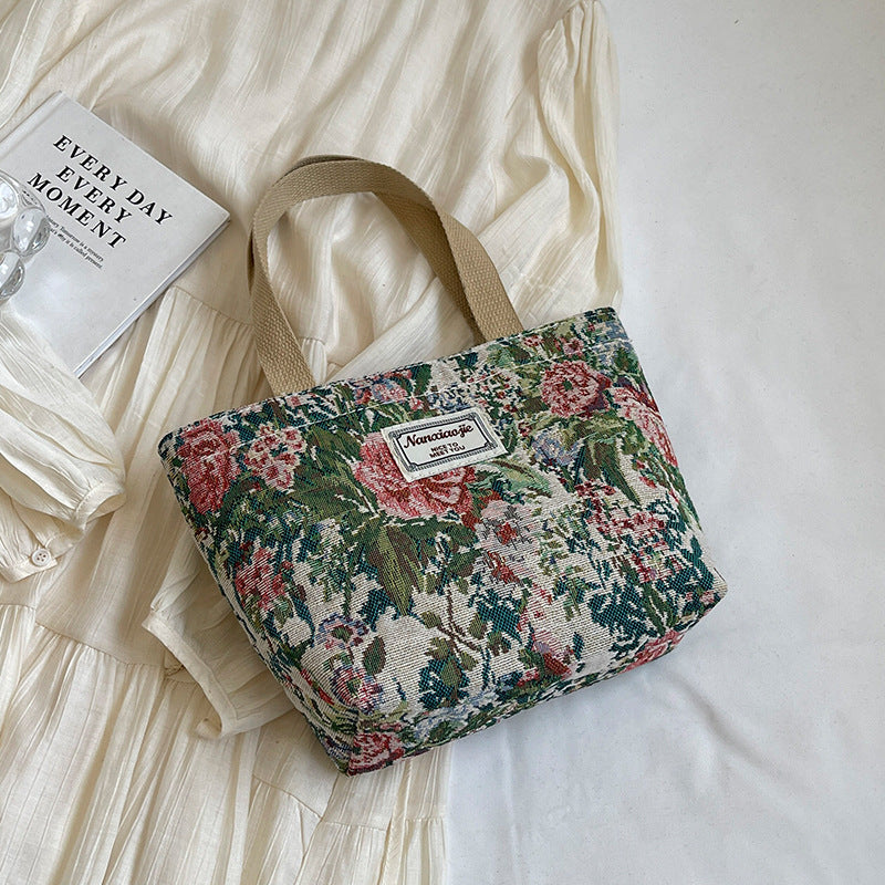 Women's Canvas Large Capacity Portable Niche Design Handbags