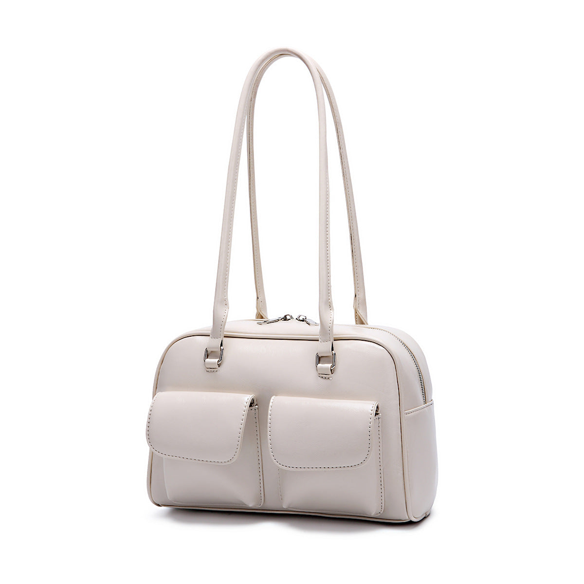 Women's Retro Portable Underarm Oil Wax Leather Shoulder Bags