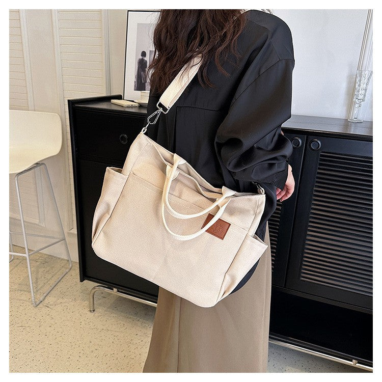 Women's Canvas Design Large Capacity Totes Shoulder Bags