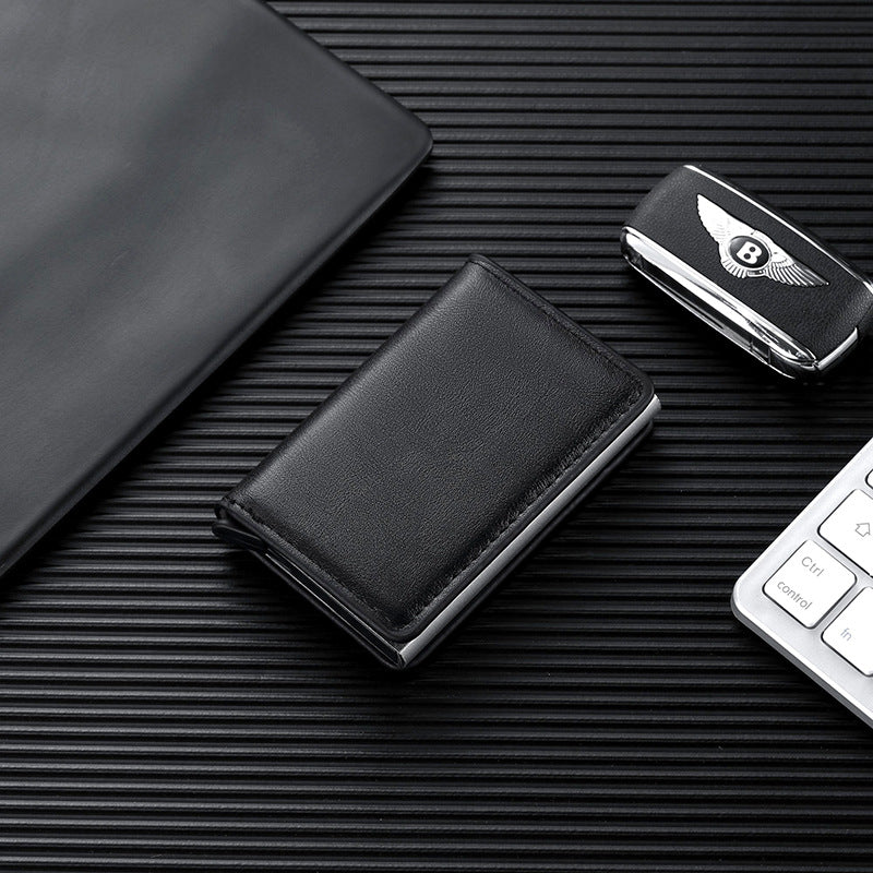 Women's & Men's & Metal Automatic Pop-up Cassette Refined Card Holder