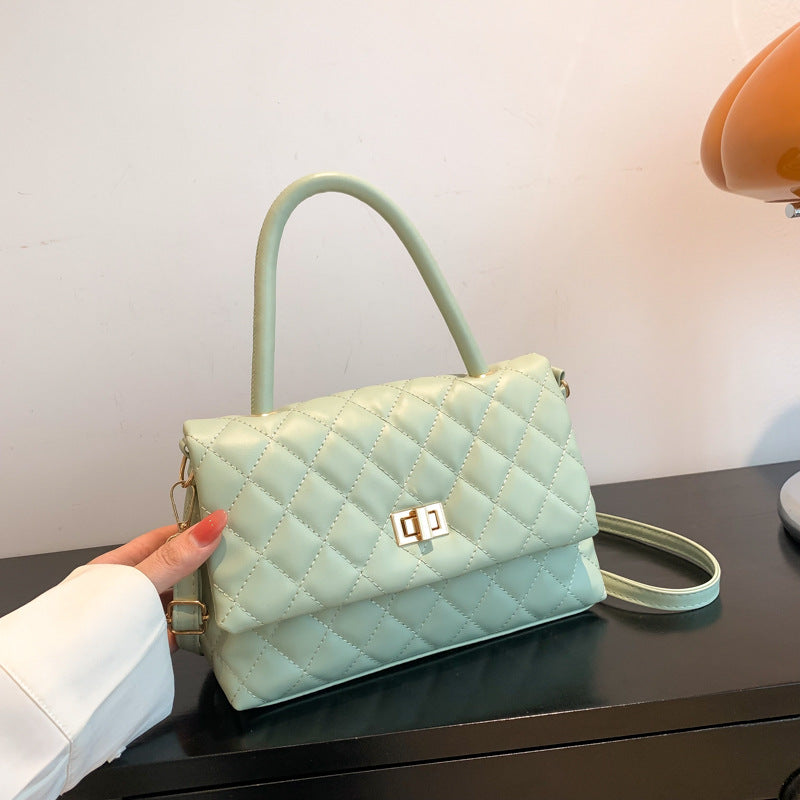 Rhombus Simple Textured Fashion Temperament Commute Bags