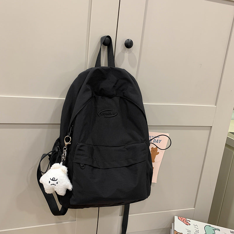 Simple Solid Color For College Female Backpacks