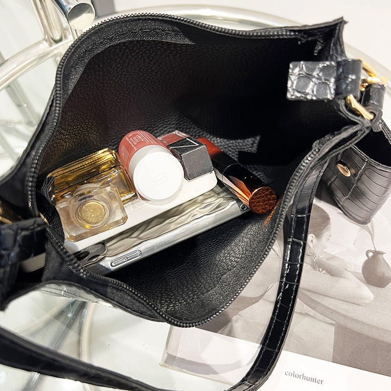 Women's Fashion Stone Pattern Underarm Simple Mobile Armpit Bags