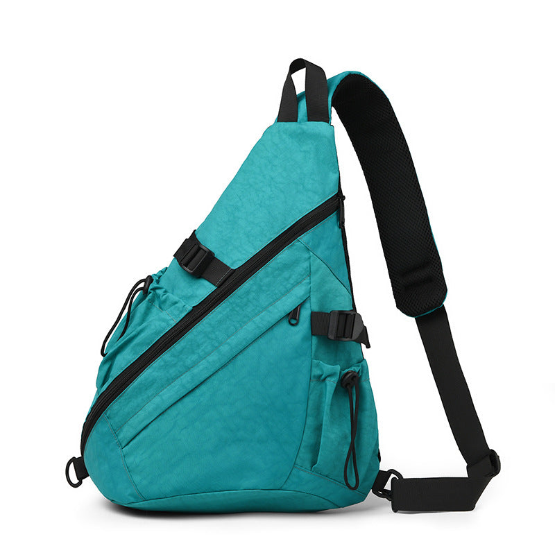 Nylon Trendy Style Unisex Contrast Color Men's Messenger Bags