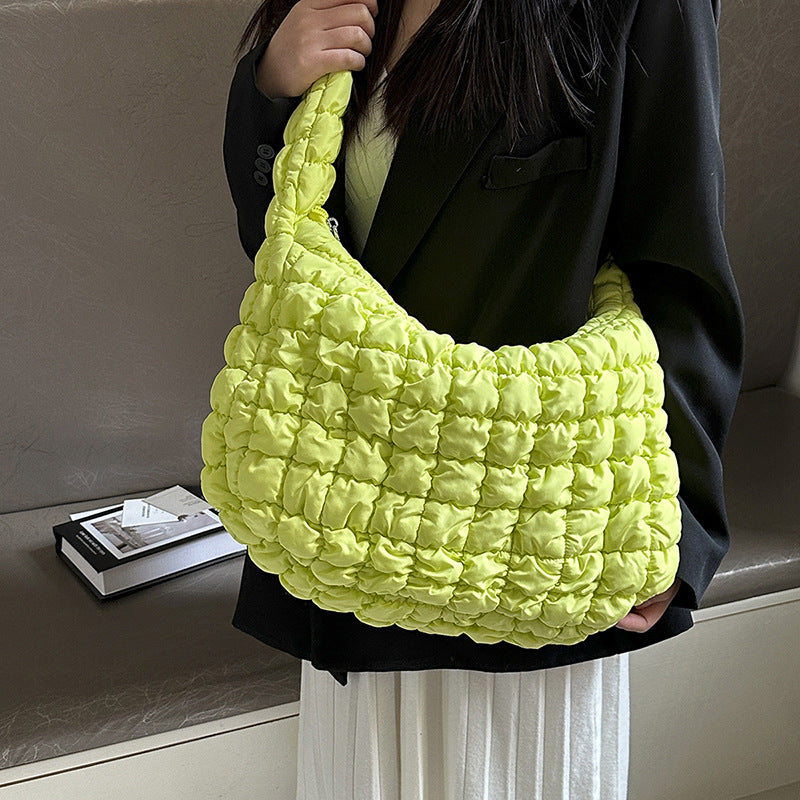 Women's Pleated Cloud Niche Down Clothes Bubble Crossbody Bags