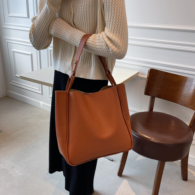 Women's Style Lazy Practical Shopping Simple Soft Shoulder Bags