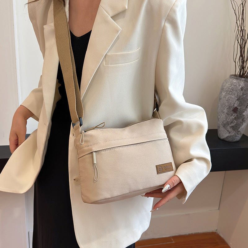 Waterproof Hard-wearing Nylon Simple Fashion Niche Shoulder Bags