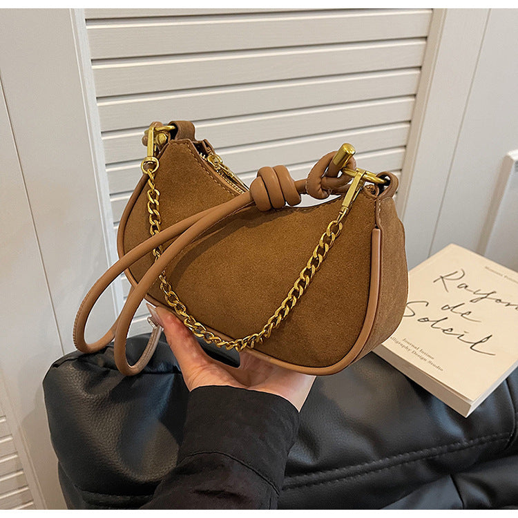 Women's Matte Leather Fashion Retro Dumpling Western Shoulder Bags