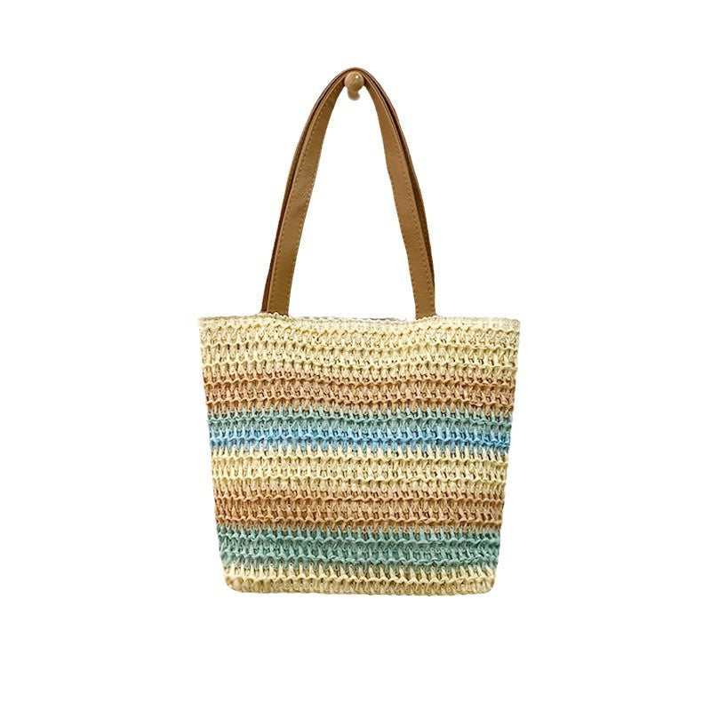 Women's Trendy Fashion Woven Environmental Protection Papyrus Handbags