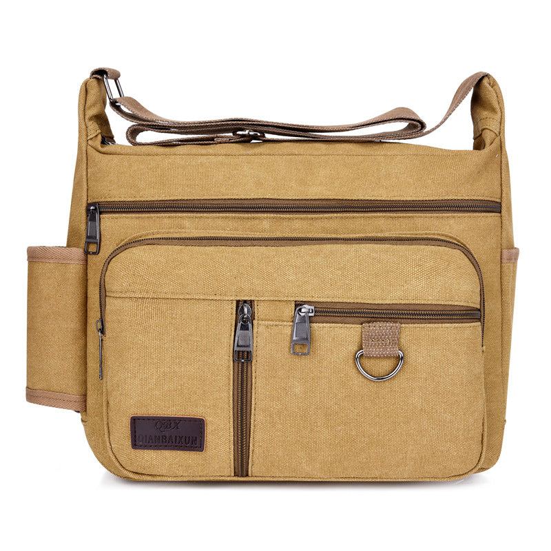 Men's Large Storage Device Canvas Horizontal Men's Shoulder Bags