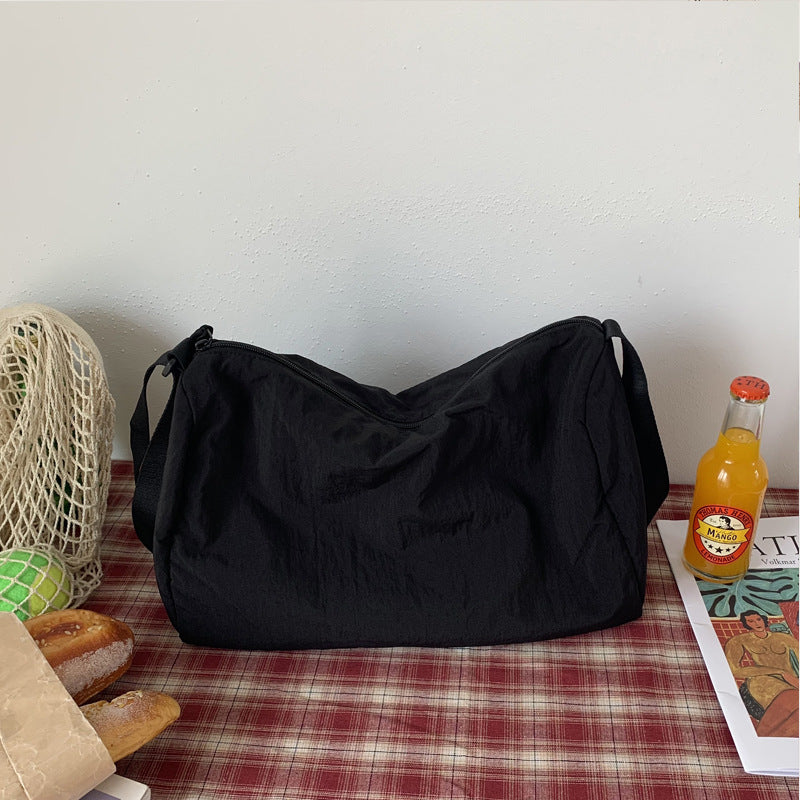 Large Capacity Simple Cloth Female Round Crossbody Bags
