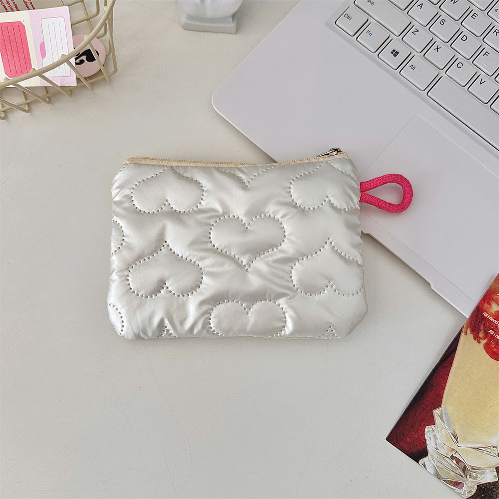 Heart-shaped Clutch Makeup Pocket Take It Cosmetic Bags