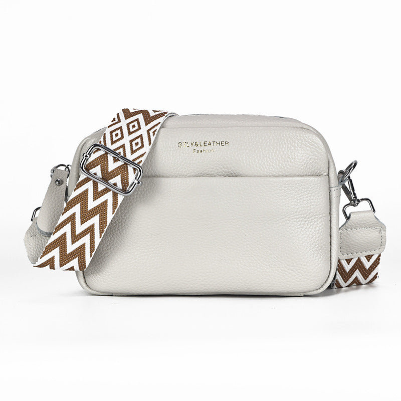 Women's First Layer Cowhide Waterproof Simple Genuine Bags