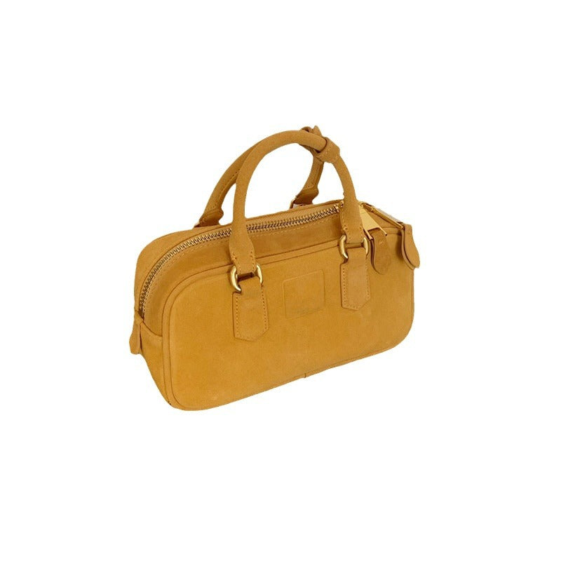 Design Bowling First Layer Matte Leather Pillow Crossbody Bags