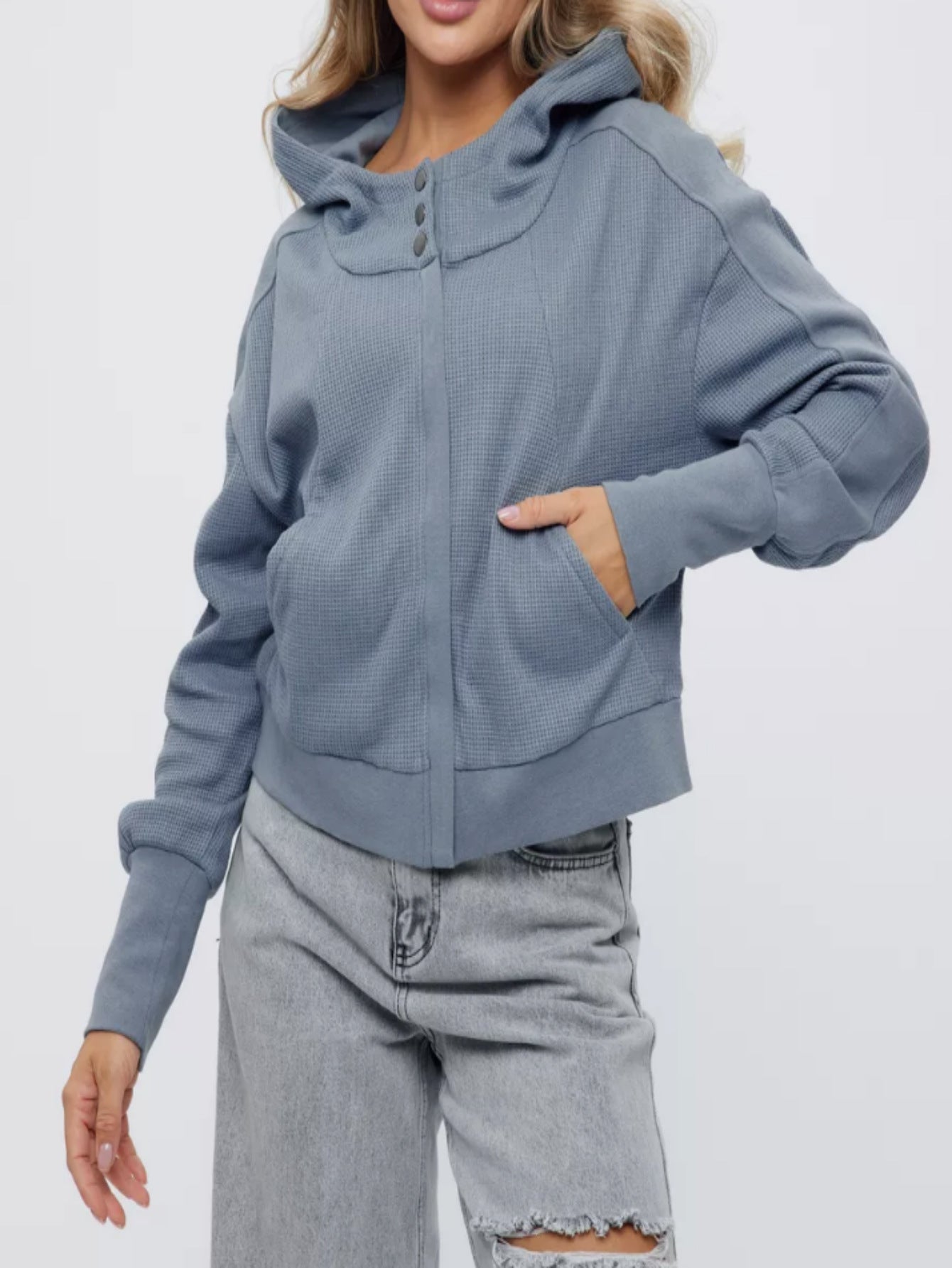 Women's Patchwork Long Sleeve Pullover Zipper Trendy Sweaters
