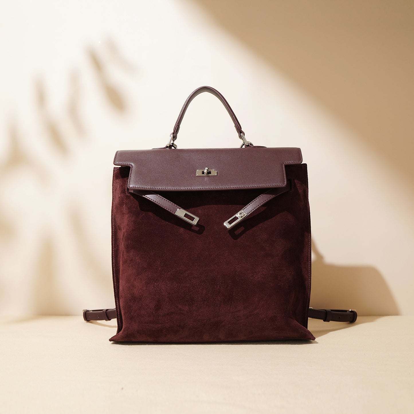 Korean Style Suede Large Capacity Kelly Backpacks