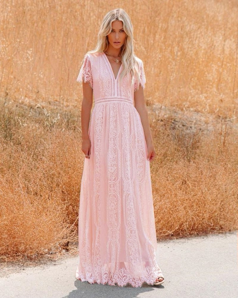 Autumn Tulle Dress Deep V Pullover Dresses