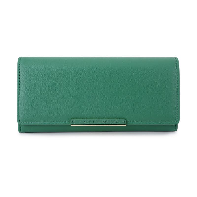Women's Fashion Solid Color Long Versatile High Ladies Wallets