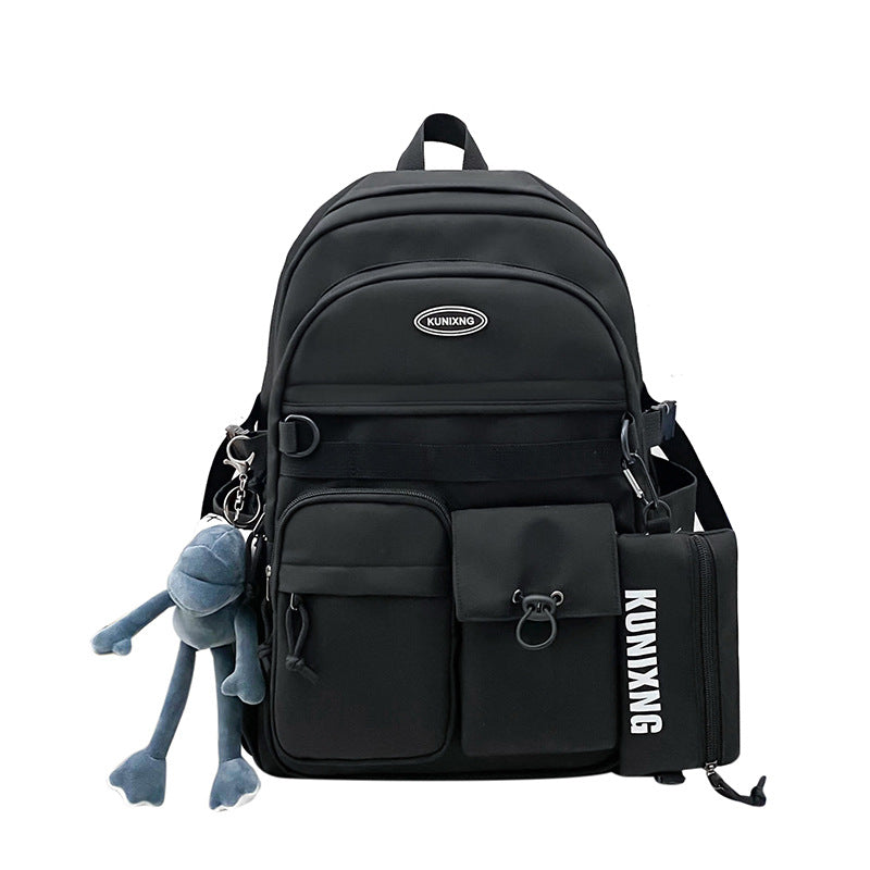 Nylon Good-looking Simple Female College Lightweight Backpacks
