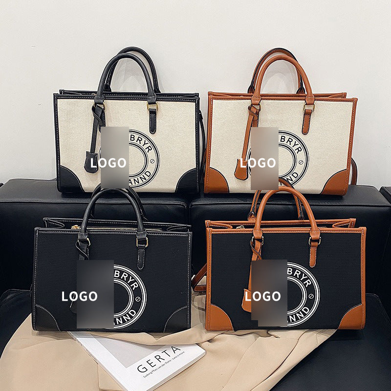 Women's Large Capacity Portable Retro Trendy Printed Shoulder Bags