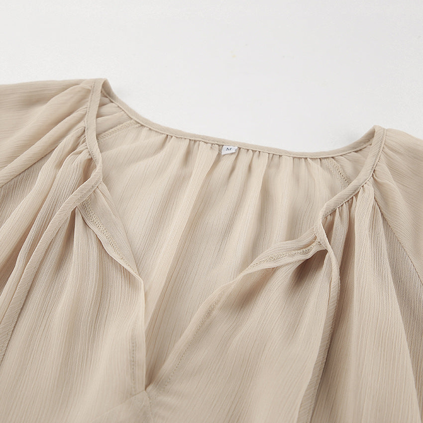 Women's Ruffled Dress Fashion Sun Protective Long Dresses