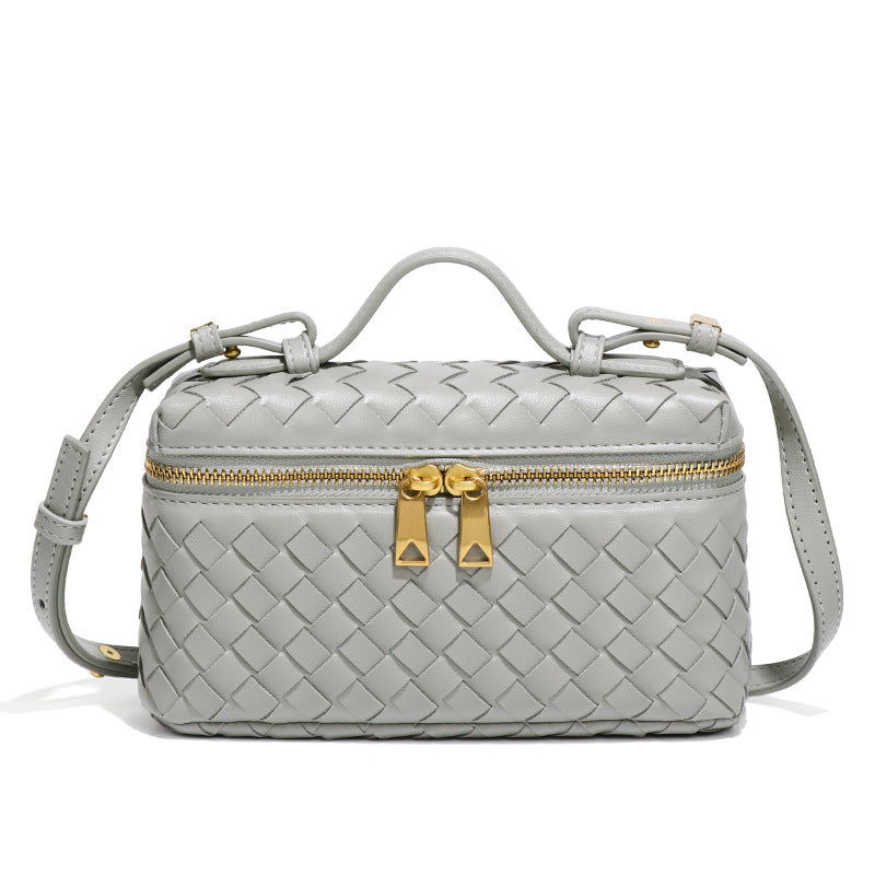 Slouchy Hand-woven Fashion Box Portable Lunch Crossbody Bags