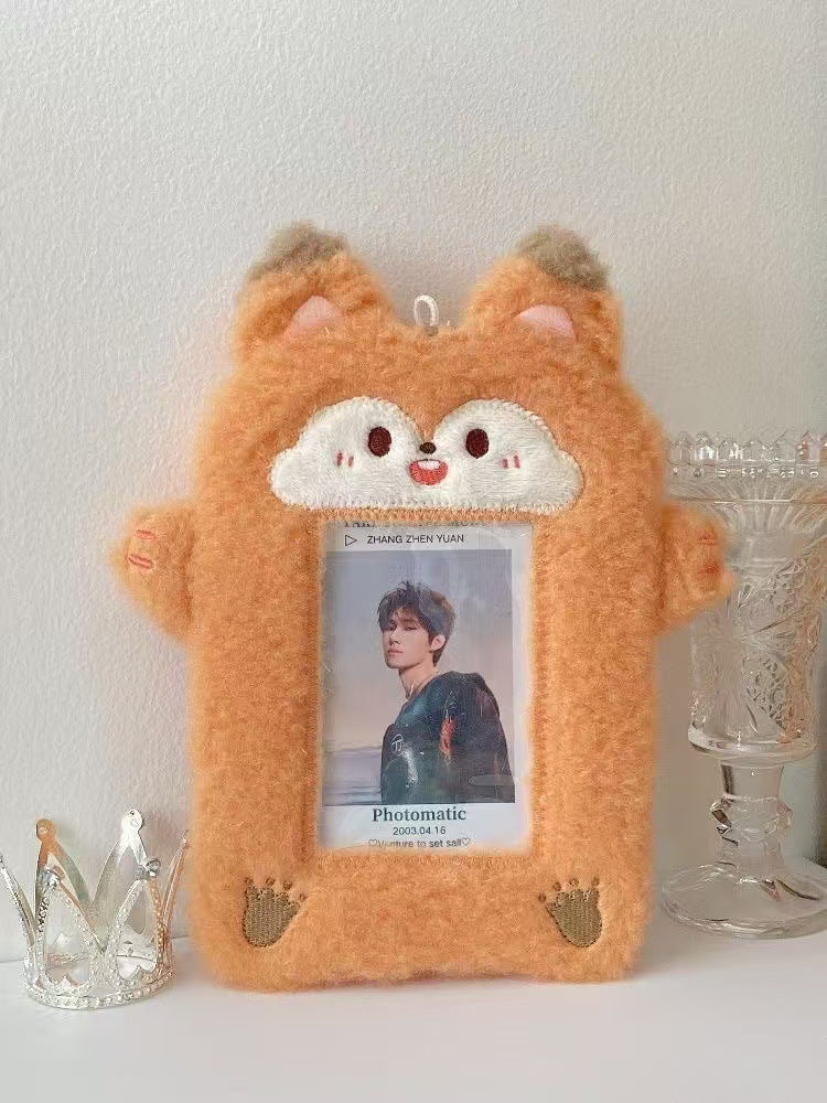 Cute Plush Mini Truck Bus Display Protective Cover Card Holder