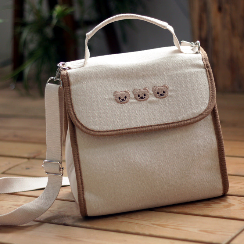 Bear Embroidery Insulated Mummy Multifunctional Out Bags