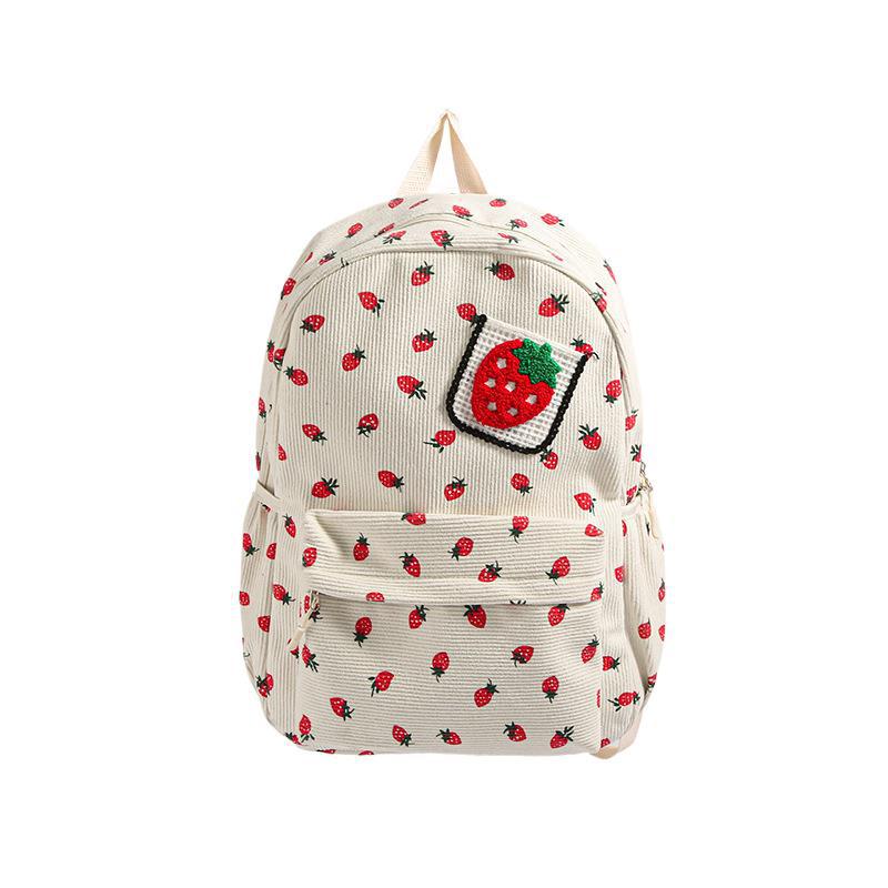Women's Style College Floral Korean Print Backpacks