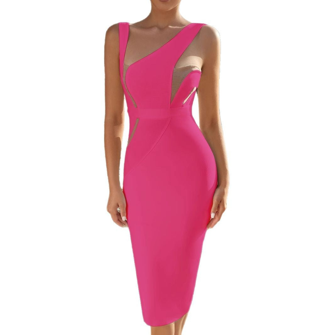 Unique Elegant Slim Fit Patchwork Fashion Dress
