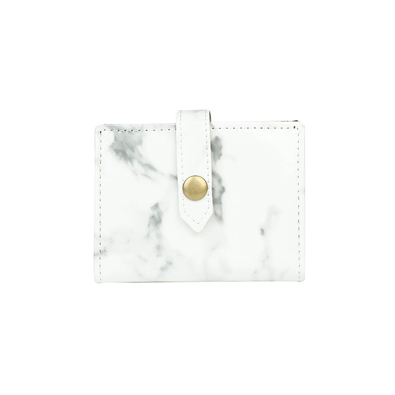 Women's Fashion Short Fashionable Expanding Marble Ladies Wallets